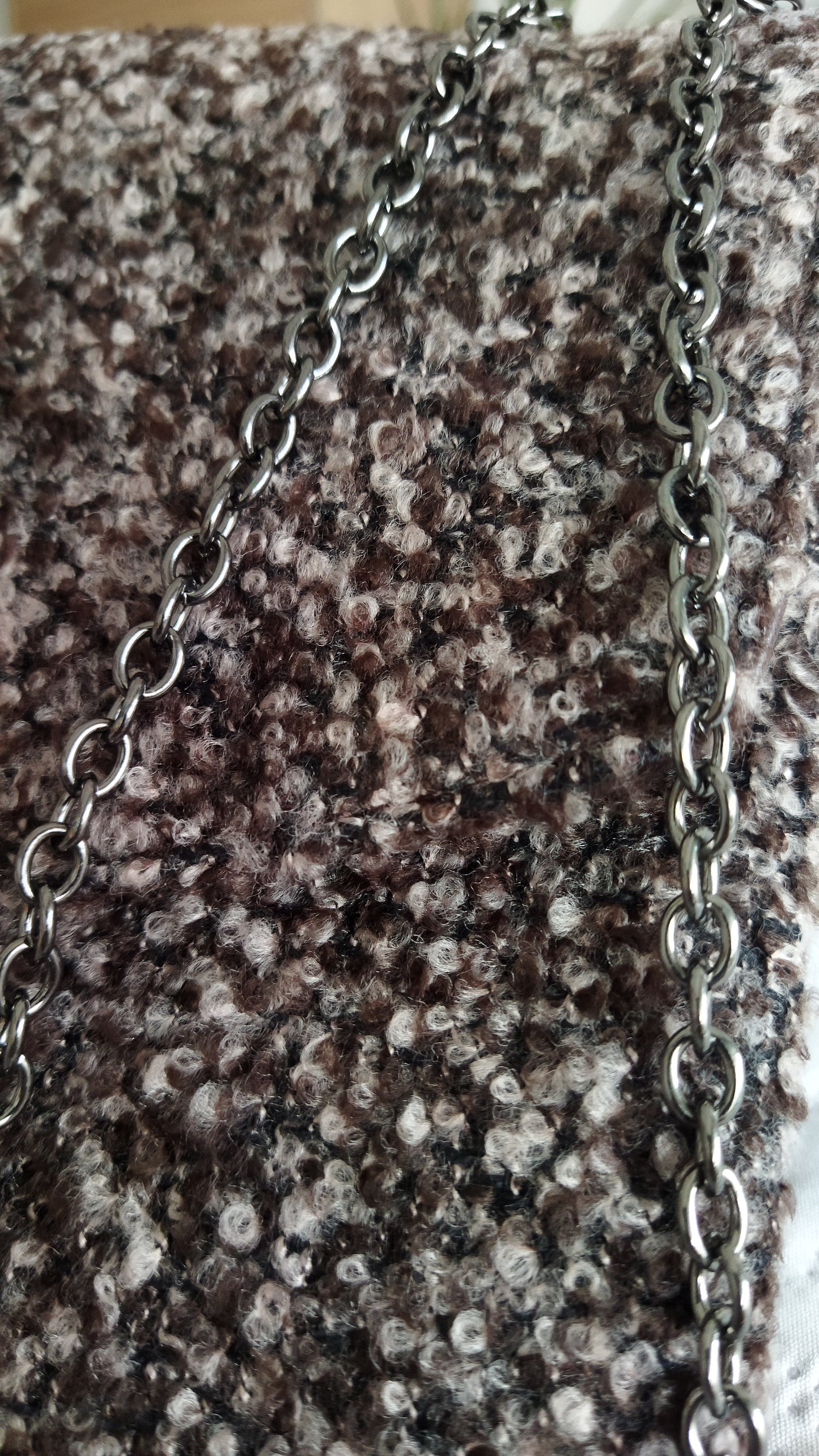 Bolso cartera lana color marrón